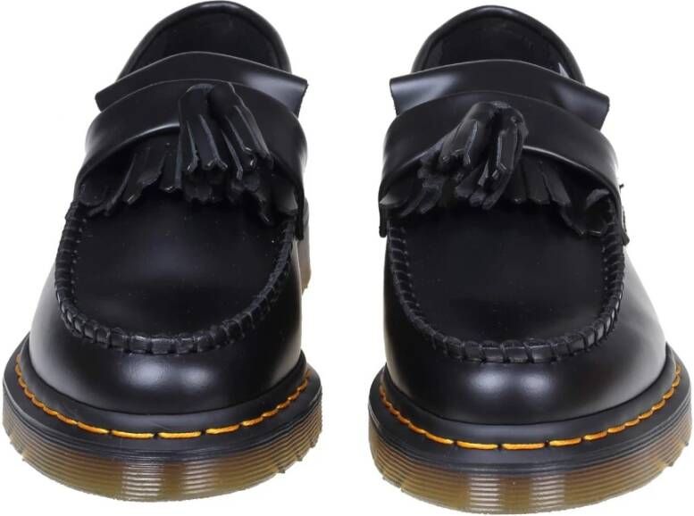 Dr. Martens Zwarte leren loafers met kwastdetail Black Dames