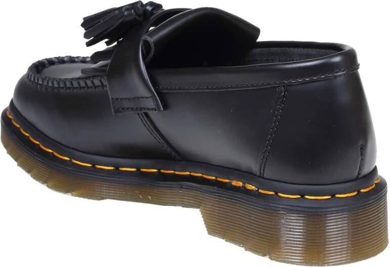 Dr. Martens Zwarte leren loafers met kwastdetail Black Dames