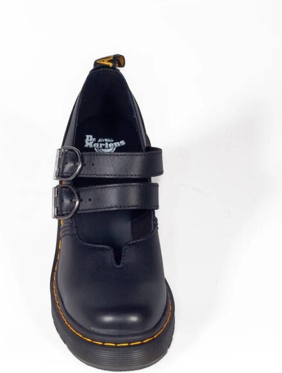 Dr. Martens Zwarte leren Mary Jane schoenen met hak Black Dames