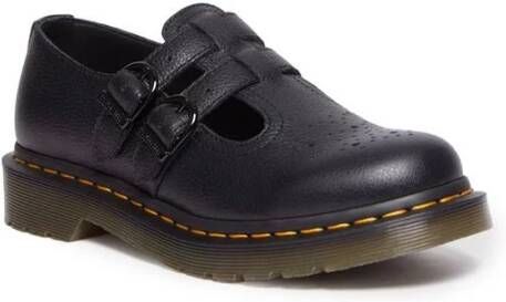 Dr. Martens Zwarte leren platte schoenen damescollectie Black Dames