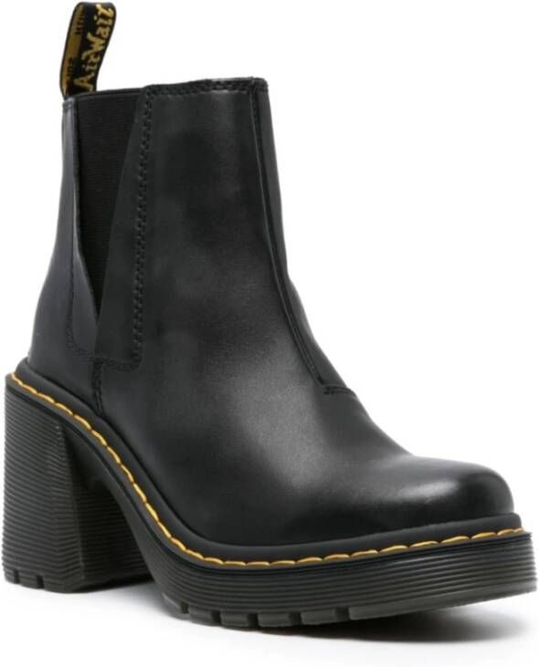 Dr. Martens Zwarte Leren Spence Laarzen Black Dames