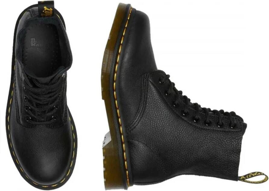 Dr. Martens Zwarte leren veterschoenen Black Dames