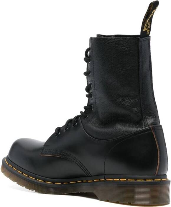 Dr. Martens Zwarte leren veterschoenen Black Heren