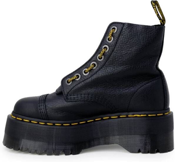 Dr. Martens Zwarte Leren Veterschoenen voor Vrouwen Black Dames