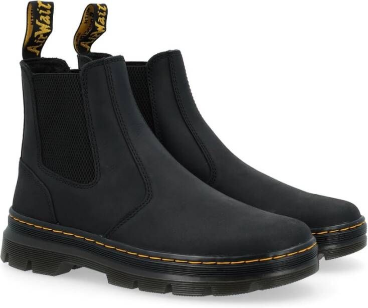 Dr. Martens Zwarte leren Wyoming laarzen Black Heren