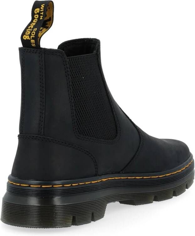 Dr. Martens Zwarte leren Wyoming laarzen Black Heren