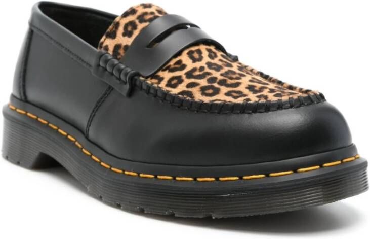 Dr. Martens Zwarte Loafers met Rubberen Zool Black Heren