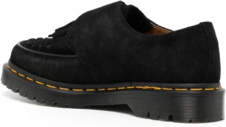 Dr. Martens Zwarte Monk Schoenen Logo Rubberen Zool Black Heren