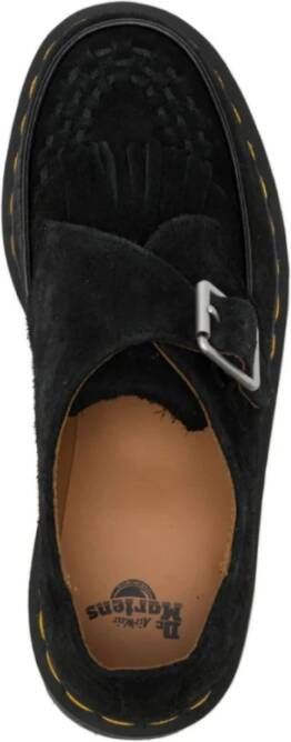 Dr. Martens Zwarte Monk Schoenen Logo Rubberen Zool Black Heren