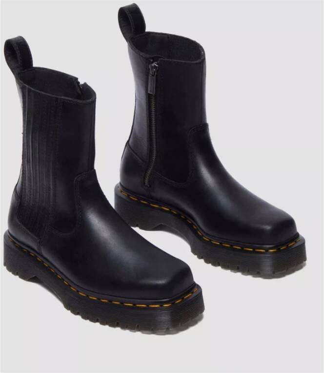 Dr. Martens Zwarte Orleans Laars met Vierkante Neus Black Dames