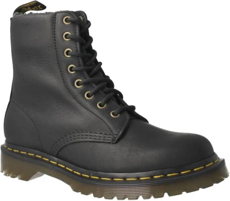 Dr. Martens Zwarte Pascal Unisex Leren Laarzen Black Dames