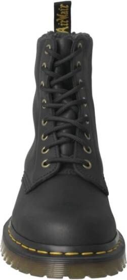 Dr. Martens Zwarte Pascal Unisex Leren Laarzen Black Dames