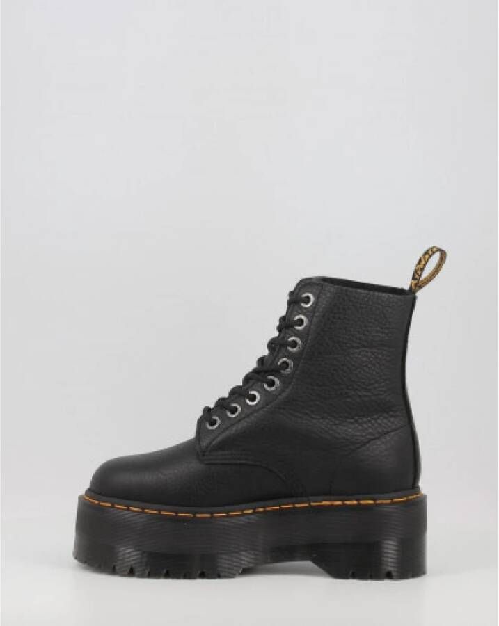 Dr. Martens Zwarte platform veterschoenen voor dames Zwart Dames