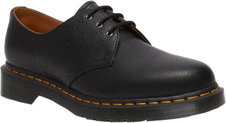 Dr. Martens Zwarte platte schoenen Ambassador leer Black Heren