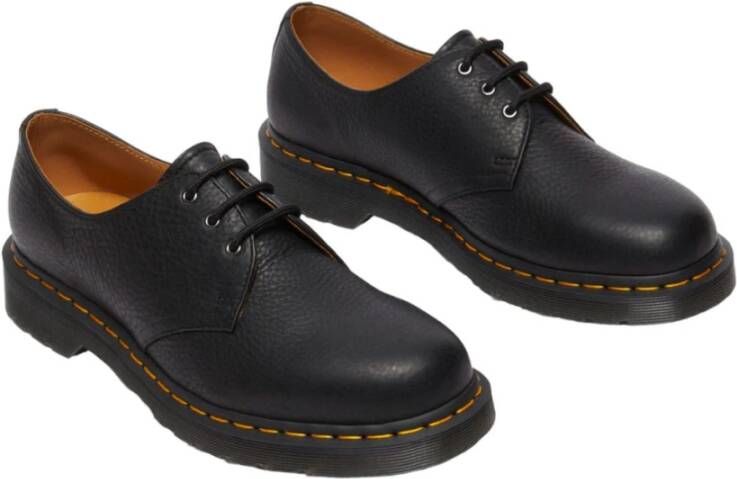 Dr. Martens Zwarte platte schoenen Ambassador leer Black Heren