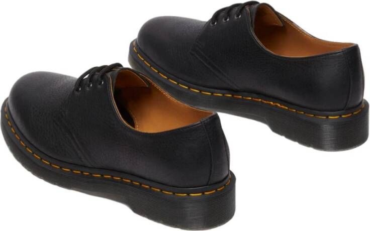 Dr. Martens Zwarte platte schoenen Ambassador leer Black Heren