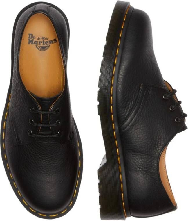 Dr. Martens Zwarte platte schoenen Ambassador leer Black Heren