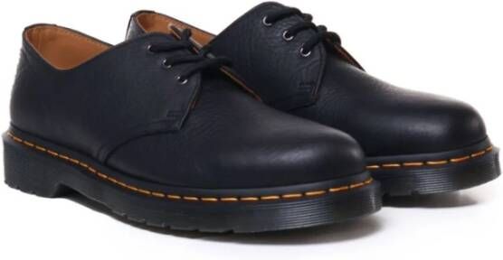 Dr. Martens Zwarte platte schoenen Klassieke stijl Black Heren