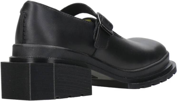 Dr. Martens Zwarte platte schoenen met Wanama-leer Black Dames