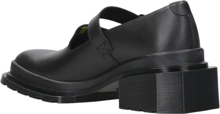 Dr. Martens Zwarte platte schoenen met Wanama-leer Black Dames