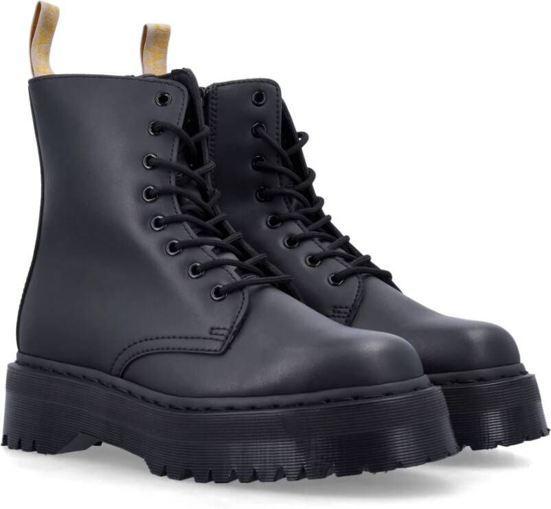 Dr. Martens Zwarte vegan leren platformlaarzen Black Heren