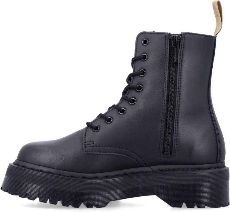 Dr. Martens Zwarte vegan leren platformlaarzen Black Heren