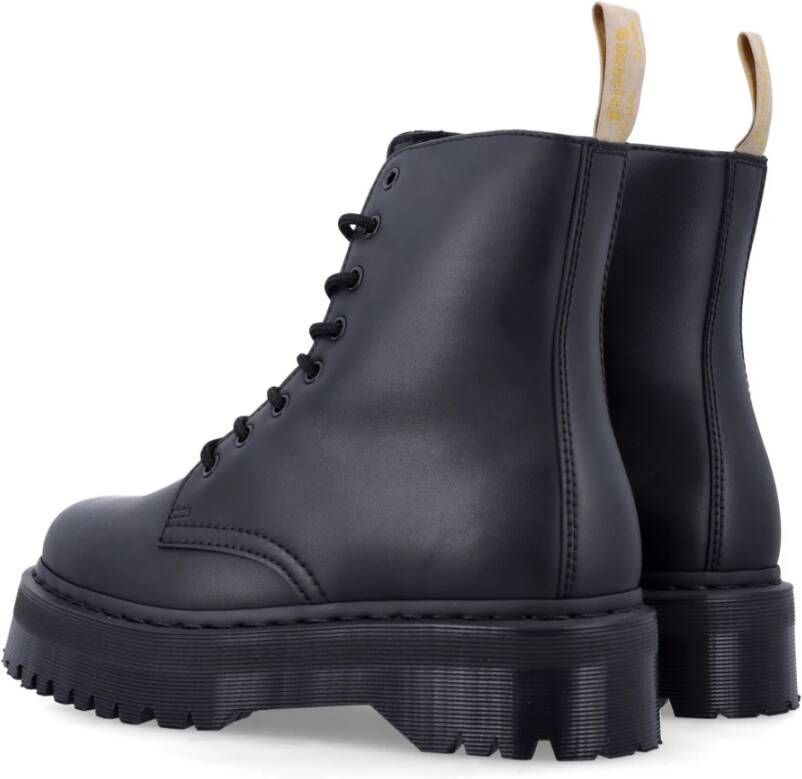 Dr. Martens Zwarte vegan leren platformlaarzen Black Heren