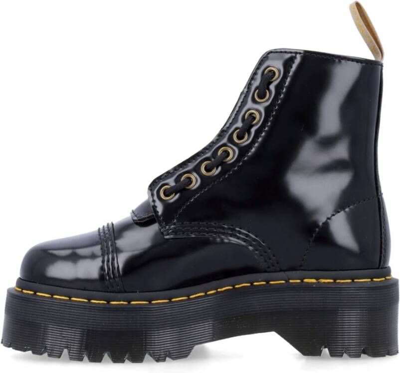 Dr. Martens Zwarte Vegan Platformlaarzen Black Dames