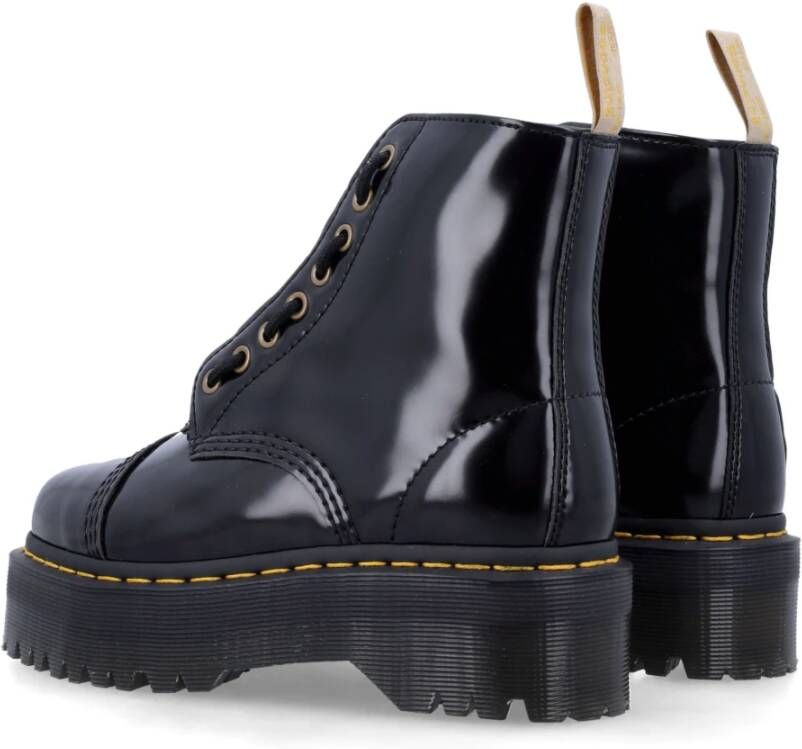 Dr. Martens Zwarte Vegan Platformlaarzen Black Dames