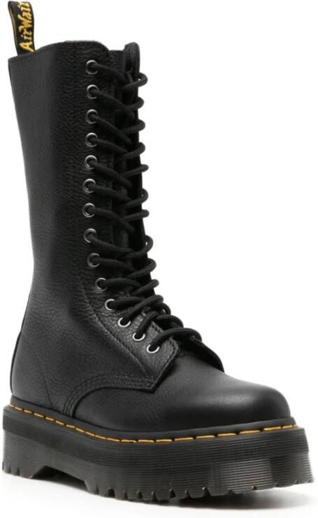 Dr. Martens Zwarte Veterschoenen van Leer Black Dames