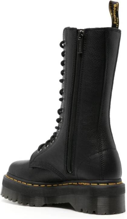 Dr. Martens Zwarte Veterschoenen van Leer Black Dames