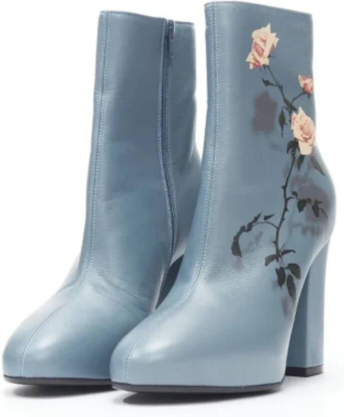 Dries van Noten Pre-owned Leather boots Blue Dames