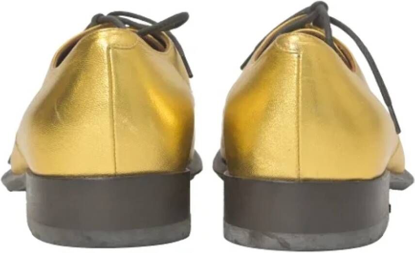 Dries van Noten Pre-owned Leather flats Yellow Dames