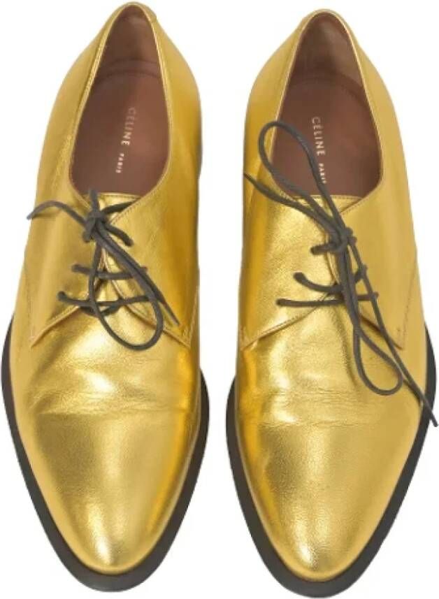 Dries van Noten Pre-owned Leather flats Yellow Dames