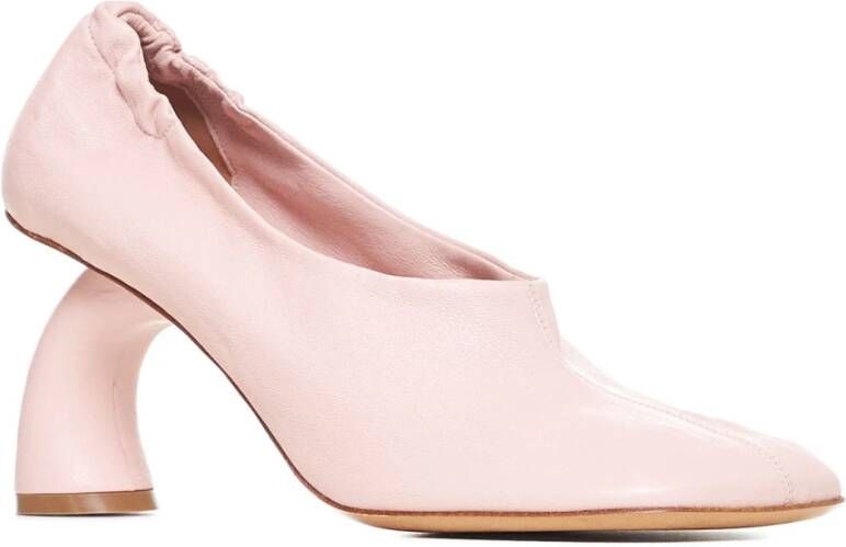 Dries Van Noten Roze Leren Pumps Hoge Hak Pink Dames