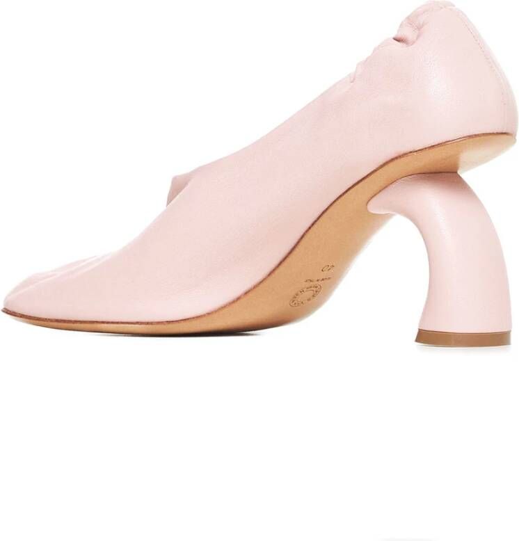 Dries Van Noten Roze Leren Pumps Hoge Hak Pink Dames