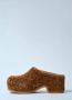 Dries Van Noten Bruine Shearling Muilezels Sandalen Brown Dames - Thumbnail 4