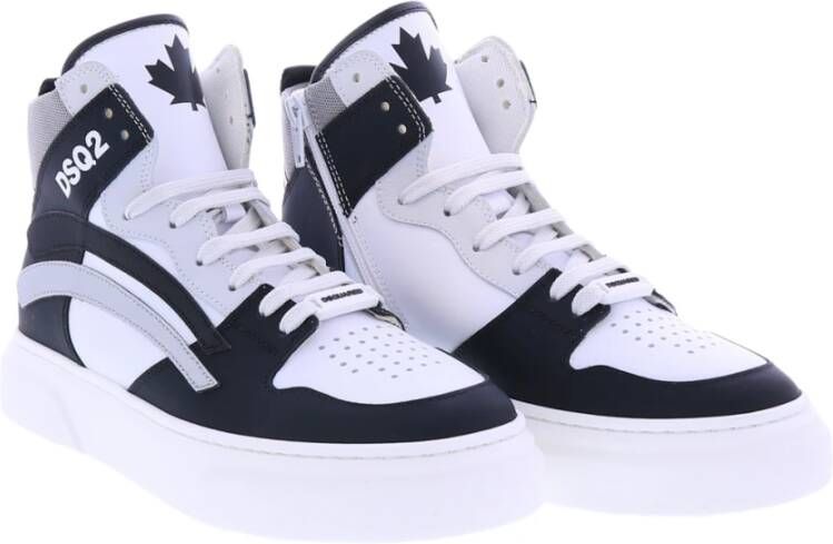 Dsquared2 551 Sneakers Mid Box Sole Lace Wit Heren