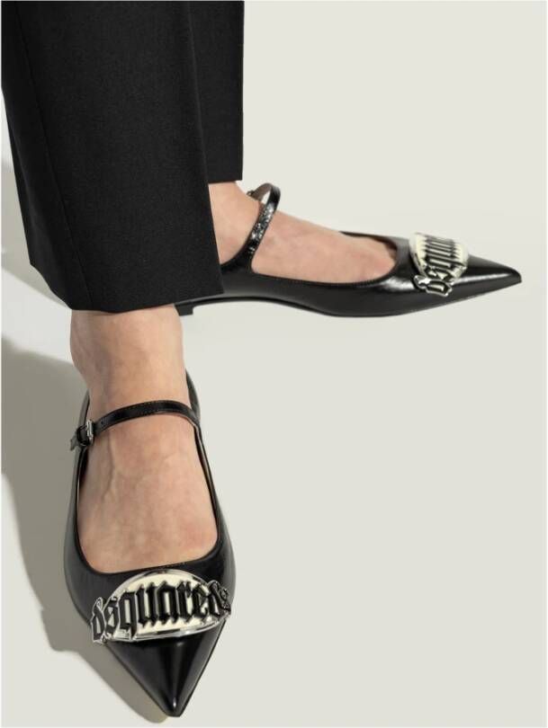 Dsquared2 Ballet Flats Gothic Black Dames