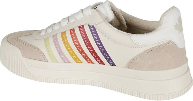 Dsquared2 Beige Sneakers met Streep Detail Multicolor Heren