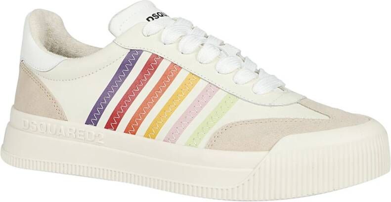 Dsquared2 Beige Multikleur Veterschoenen met Lage Top Multicolor Heren