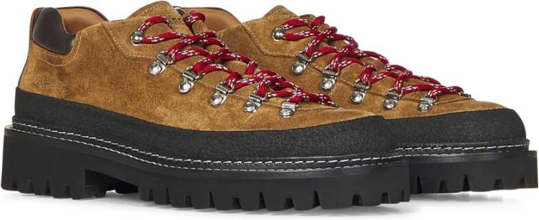 Dsquared2 Bruine Veterschoenen Platte Aw24 Brown Heren