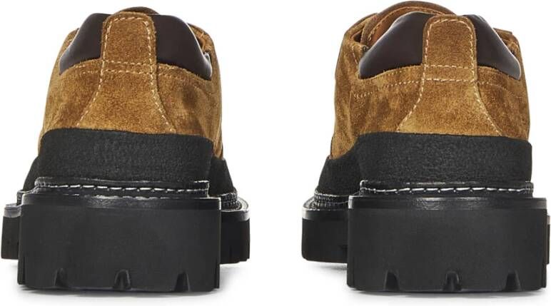 Dsquared2 Bruine Veterschoenen Platte Aw24 Brown Heren