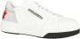 Dsquared2 Contrasterende Leren Lage Sneakers White Heren - Thumbnail 2