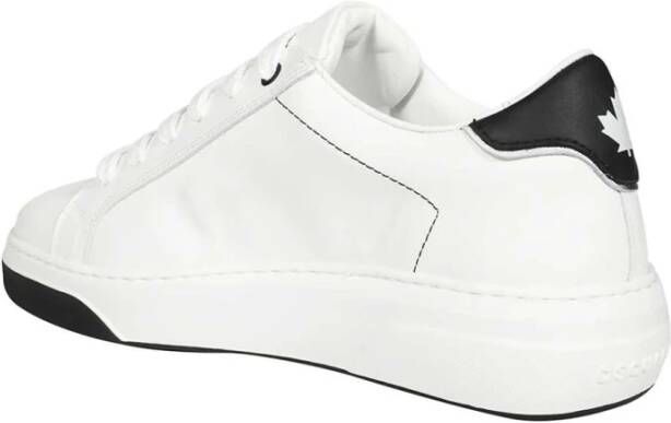 Dsquared2 Contrasterende Leren Lage Sneakers White Heren