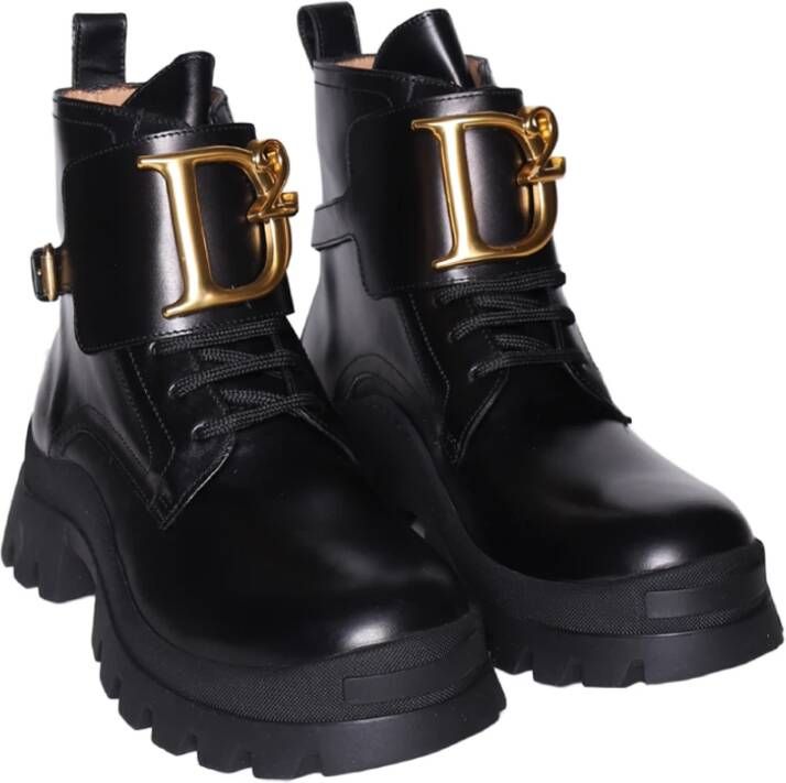 Dsquared2 D2 Statement Ankle Boots Zwart Dames