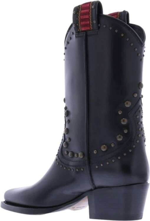 Dsquared2 Dames Flat Boot West Studs Black Dames