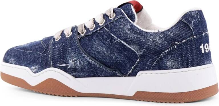 Dsquared2 Denim Sneakers met Iconische Borduurwerk Blue Heren