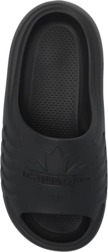 Dsquared2 Dumbo rubberen slides Black Dames