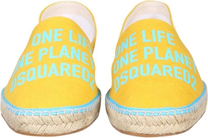 Dsquared2 Eco Canvas Espadrille Schoenen Yellow Heren